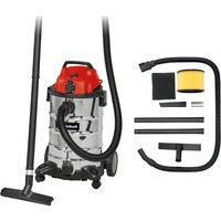 EINHELL TH-VC 1930 SA 30 L Aspiratore a cilindro Secco e bagnato 2000 W Senza sacchetto, Aspira bagnato / asciutto rosso, 2000 W, Aspiratore a cilindro, Secco e bagnato, Senza sacchetto, 30 L, 80 dB