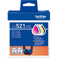Brother Cartuccia d'inchiostro Valuepack LC-521VAL 