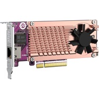 QNAP QM2 CARD scheda di interfaccia e adattatore Interno PCIe, Controllore M.2, PCIe, A basso profilo, PCI 3.0, RJ-45, Argento