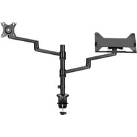 goobay Supporto monitor Deluxe con braccio per laptop, Base per monitor Nero