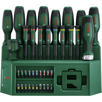 Bosch Set di cacciaviti misti, 39 pezzi, Cacciavite verde/Nero