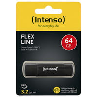 Intenso Flex Line 64 GB, Chiavetta USB Nero