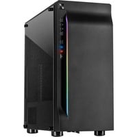 Inter-Tech A-3411 Creek Tower Nero, Chassis Tower Nero, Tower, PC, Nero, ATX, ITX, micro ATX, Blu, Verde, Rosso, Frontale