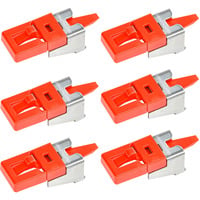 SMARTKEEPER ESSENTIAL LAN Cable Grip, 6 pezzi, Supporto rosso