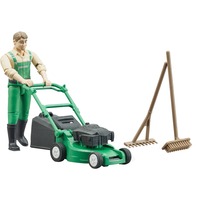 bruder bworld Giardiniere con tosaerba, Gioco figura 