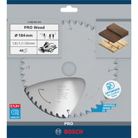 Bosch 2 608 837 703 lama circolare 18,4 cm 1 pz, Lama per sega Legno, 18,4 cm, 2 cm, 7900 Giri/min, 1,6 mm, Bosch