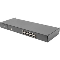 Digitus Switch KVM CAT 5 16 porte Nero