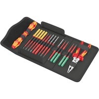 Wera Kraftform Kompakt VDE 17 extra slim 1 Tool Finder, 17 pezzi, Cacciavite rosso/Giallo