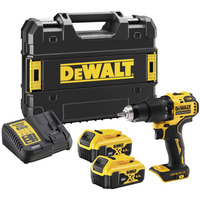 DEWALT Trapano avvitatore a percussione a batteria DCD709M2T-QW, 18 Volt, Cordless giallo/Nero