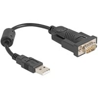 DeLOCK Adattatore USB 2.0, connettore USB-A > connettore seriale RS-232 Nero