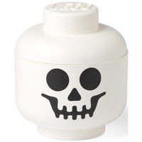 Room Copenhagen LEGO Storage Head "Scheletro" mini, Scatola di immagazzinaggio bianco/Nero