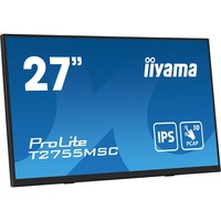 iiyama ProLite T2755MSC-B1 Monitor PC 68,6 cm (27") 1920 x 1080 Pixel Full HD LED Touch screen Da tavolo Nero, Monitor LED Nero (opaco), 68,6 cm (27"), 1920 x 1080 Pixel, Full HD, LED, 5 ms, Nero