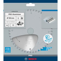 Bosch 2 608 837 763 lama circolare 16,5 cm 1 pz, Lama per sega Alluminio, Di metalli non ferrosi, 16,5 cm, 2 cm, 1,3 mm, 9500 Giri/min, 1,8 mm