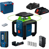 Bosch Rotationslaser GRL18V-3-31G Akku ProCORE18V 4.0Ah in L-BOXX, Laser rotante verde, Vendita al dettaglio