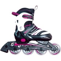 Muuwmi Pattini in linea regolabili per bambini Mis. 37-40 fucsia/Nero