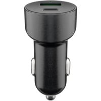 goobay caricatore rapido auto doppio USB USB-C PD (Power Delivery), Caricabatterie Nero