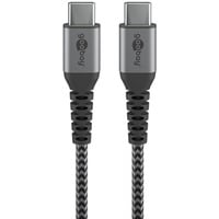 goobay Cavo USB 2.0, connettore USB-C > connettore USB-C grigio/Argento