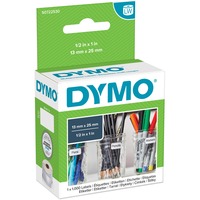 Dymo LW etichette multiuso originali | 13 mm x 25 mm | rotolo da 1000 etichette facilmente staccabili | autoadesive | per etichettatrici LabelWriter bianco, Bianco, Etichetta per stampante autoadesiva, Carta, Rimovibile, Rettangolo, LabelWriter