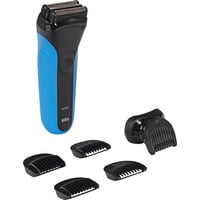 Braun Series 3 310BT Rasoio Trimmer Nero, Blu Nero/Blu, Rasoio, Nero, Blu, Batteria, Batteria integrata, 30 min, 1 h