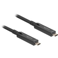 DeLOCK Cavo USB-C ottico attivo 8K video + dati + PD Nero
