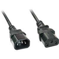 Lindy Cavo di prolunga IEC C14 a IEC C13 Nero