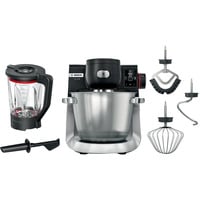 Bosch Serie 6 MUMS6ZS17 Macchina da Cucina 1600 W Nero, Inox spazzolato, Robot da cucina Nero/in acciaio inox, Inox spazzolato, 5,5 L, Nero, Acciaio inox, Nero, Brushed stainless steel, Manopola, 3,5 kg, 3,5 kg