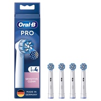 Braun Sensitive Clean 4 pz Bianco, Testina bianco, 4 pz, Bianco, 3 mese(i), Extra morbido, Oral-B, Scatola