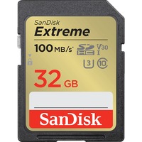 SanDisk Extreme 32 GB SDXC UHS-I Classe 10, Scheda di memoria 32 GB, SDXC, Classe 10, UHS-I, 100 MB/s, 60 MB/s