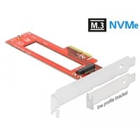 DeLOCK 90401 scheda di interfaccia e adattatore Interno M.3, Controllore PCIe, M.3, PCI 3.0, Rosso