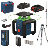 Bosch Rotationslaser GRL18V-3-31G con Akku ProCORE18V 4.0Ah in L-BOXX, Laser rotante verde