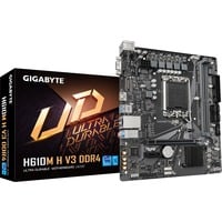 GIGABYTE H610M H V3 DDR4 Scheda madre - Supporta processori Intel Core 14th CPUs, 4+1+1 Hybrid Phases Digital VRM, up to 3200MHz DDR4, 1xPCIe 3.0 M.2, GbE LAN, USB 3.2 Gen 1 4+1+1 Hybrid Phases Digital VRM, up to 3200MHz DDR4, 1xPCIe 3.0 M.2, GbE LAN, USB 3.2 Gen 1, Intel, LGA 1700, Intel® Celeron®, Intel® Core™ i3, Intel® Core™ i5, Intel® Core™ i7, Intel® Core™ i9,..., LGA 1700, DDR4-SDRAM, 64 GB