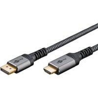 goobay Cavo adattatore Plus DisplayPort > HDMI, 4K @ 60Hz grigio