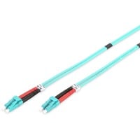 Digitus Cavo patch in fibra ottica, duplex, connettore LC > LC, multimode OM3 turchese