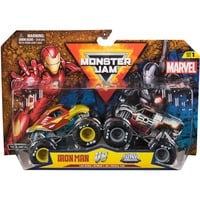 Spin Master Monster Jam, Monster Truck die-cast ufficiali Marvel Iron Man Vs. War Machine, in scala 1:64, giocattoli per bambini e bambine dai 3 anni in su,  veicolo da gioco Monster Jam , Monster Truck die-cast ufficiali Marvel Iron Man Vs. War Machine, in scala 1:64, giocattoli per bambini e bambine dai 3 anni in su, Monster truck, 3 anno/i, Metallo, Plastica, Multicolore