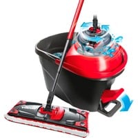 Vileda Mocio ULTRAMAX 2in1 TURBO set completo, Tergipavimento Nero/Rosso