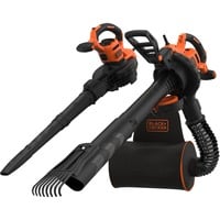 BLACK+DECKER BEBLV301-QS spazza foglie 3000 W, Soffiafoglie / Soffiante Nero/Orange, Soffiatore a zaino, 206 km/h, 404 km/h, 268 m³/h, 72 L, Nero, Arancione