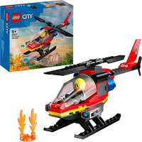 LEGO City 60411 Elicottero dei Pompieri, Veicolo Giocattolo con 2 Elementi Lancia-Acqua e Minifigure, Giochi per Bambini 5+, Giochi di costruzione Veicolo Giocattolo con 2 Elementi Lancia-Acqua e Minifigure, Giochi per Bambini 5+, Set da costruzione, 5 anno/i, Plastica, 85 pz, 159 g