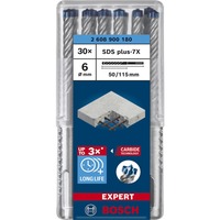 Bosch Expert Punta per martelli SDS plus-7X, Trapano Martello perforatore, Hammer drill bit, 6 mm, 115 mm, Cemento, Pietra, 5 cm