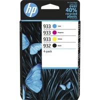 HP Confezione da 4 inchiostri originali 932/933 nero, ciano, magenta, giallo, Inchiostro ciano, magenta, giallo, Resa standard, Nero, Ciano, Magenta, Giallo, Inchiostro a base di pigmento, Inchiostro a base di pigmento, 8,5 ml, 4 ml