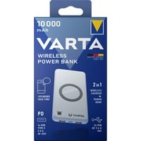 VARTA 57913 Polimeri di litio (LiPo) 10000 mAh Carica wireless Bianco, Powerbank  bianco, 10000 mAh, Polimeri di litio (LiPo), Quick Charge 3.0, Carica wireless, 3,7 V, 18 W
