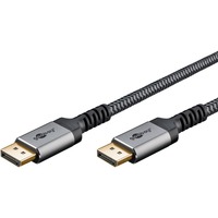 goobay Cavo Plus DisplayPort 1.4, 8K @ 60Hz grigio