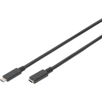 Digitus Cavo di prolunga USB 2.0, connettore USB-C > presa USB-C Nero