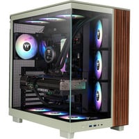 Thermaltake View 380 XL WS ARGB, Chassis Tower verde chiaro/legno