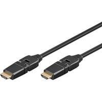 goobay Cavo HDMI ad alta velocità 360° Nero/Oro