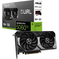 ASUS Dual -RTX5060TI-8G NVIDIA GeForce RTX 5060 Ti 8 GB GDDR7, Scheda grafica GeForce RTX 5060 Ti, 8 GB, GDDR7, 128 bit, 7680 x 4320 Pixel, PCI Express 5.0