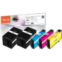 Peach PI300-978 cartuccia d'inchiostro 5 pz Compatibile Nero, Ciano, Magenta, Giallo Nero, Ciano, Magenta, Giallo, 31 ml, 12 ml, 5 pz, 895 pagine, Confezione multipla