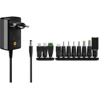 goobay Alimentatore universale 3 - 12V, 27 Watt, Alimentazione elettrica Nero