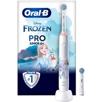 Braun PRO 14876673 spazzolino elettrico Bambino Spazzolino rotante Multicolore, Bianco, Spazzolino da denti elettrico Bambino, Spazzolino rotante, Cura quotidiana, Lucidatura, Sensibile, Multicolore, Bianco, 4 x 30 sec, Morbido