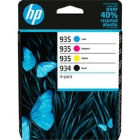 HP Confezione da quattro Cartucce di Inchiostro ciano/magenta/giallo e nero Originali 934 e 935 Resa standard, Nero, Ciano, Magenta, Giallo, Inchiostro a base di pigmento, Inchiostro a base di pigmento, 10 ml, 4,5 ml