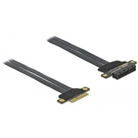 DeLOCK 85768 scheda di interfaccia e adattatore Interno PCIe, Scheda di montaggio PCIe, PCIe, Nero, Verde, 0,3 m, 1 pz